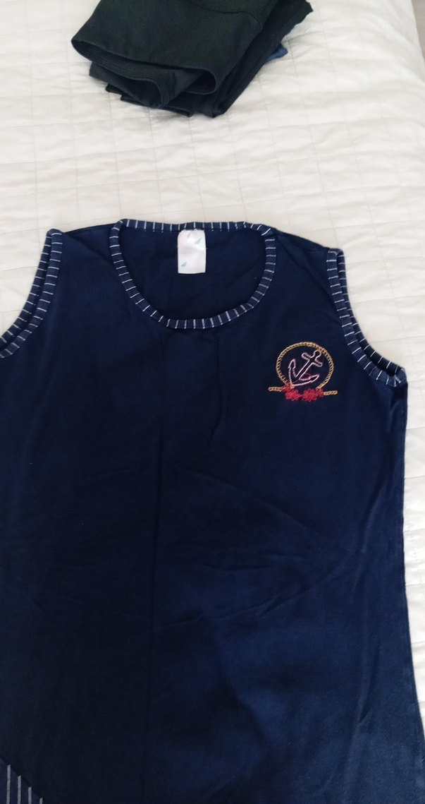 Lacivert Baskılı Mutfak Önlüğü - Görsel 2