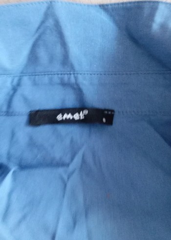 Düğmeli Mavi Denim Kadın Gömlek - Görsel 4