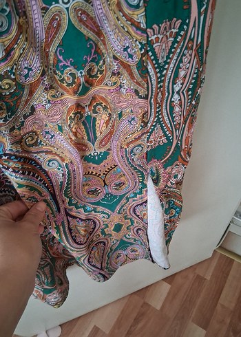 m Beden çeşitli Renk Bohem Çok Renkli Uzun Askılı Elbise
