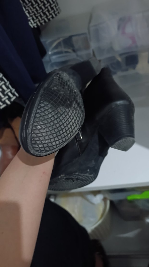 Siyah Yılan Desenli Tokalı Kadın Deri Bot - Görsel 4