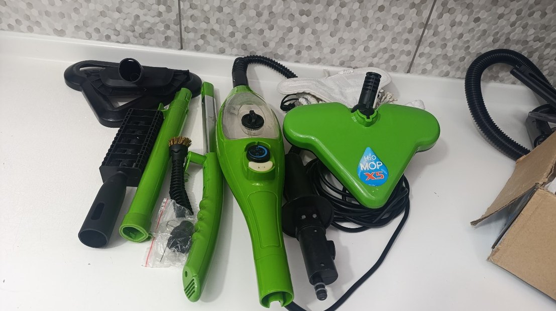 Yeşil Renkli Çok Parçalı Elektrikli buharlı  Temizlik - Görsel 3