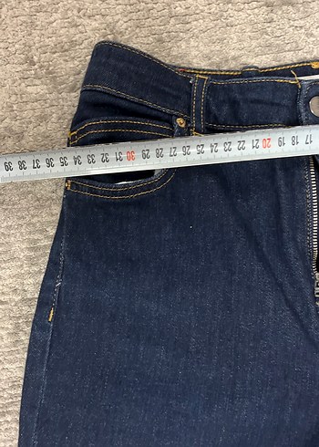 36 Beden lacivert Renk Kadın Lacivert Midi Denim Jean