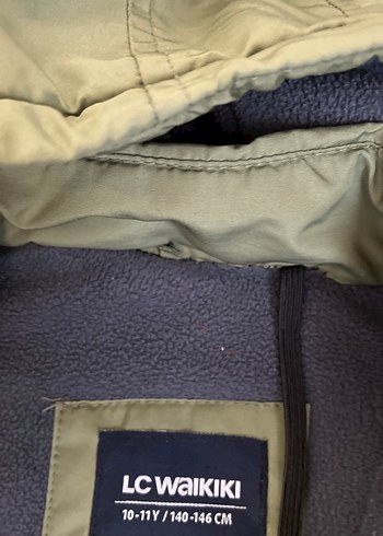 Erkek Çocuk Haki Kapüşonlu Kaban - Görsel 3