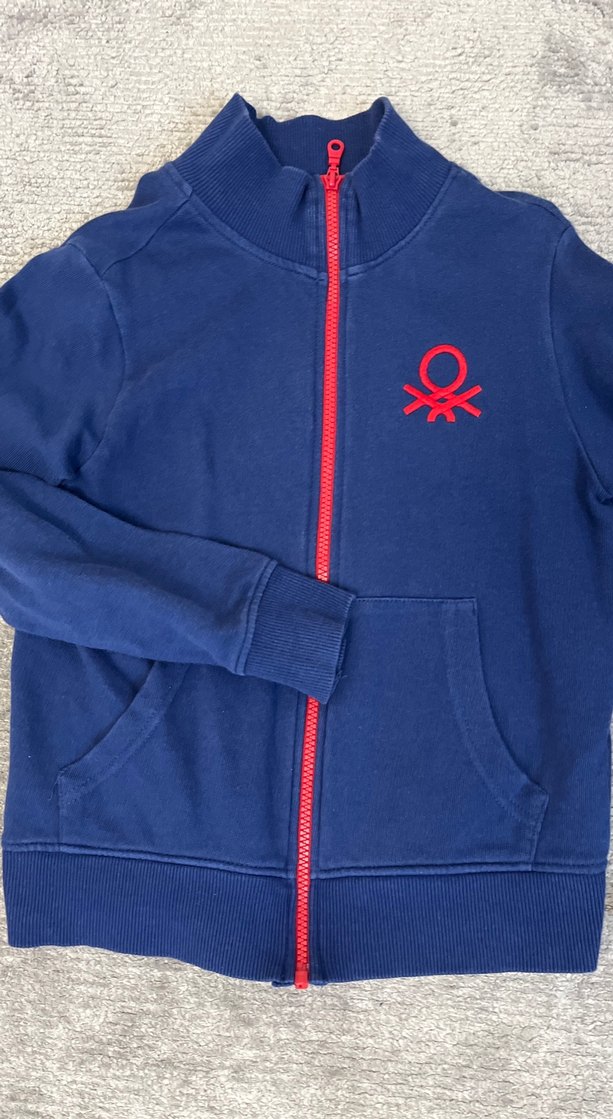 Mavi Fermuarlı Erkek çocuk Sweatshirt - Görsel 2