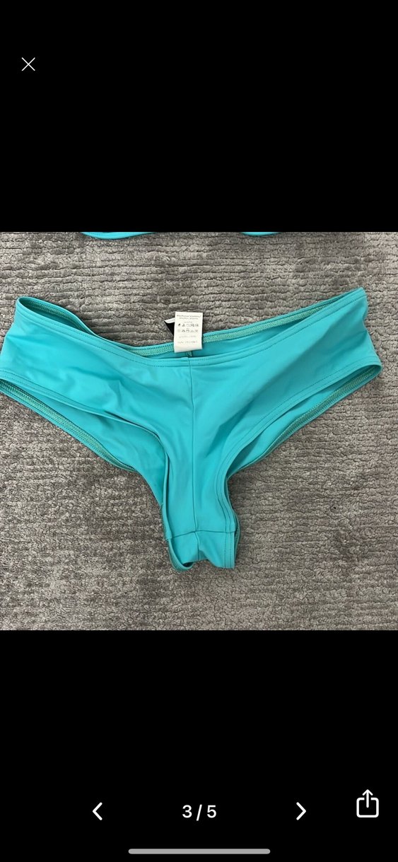 13-14 ya da xs Turkuaz Mini Straplez Bikini Takımı - Görsel 3