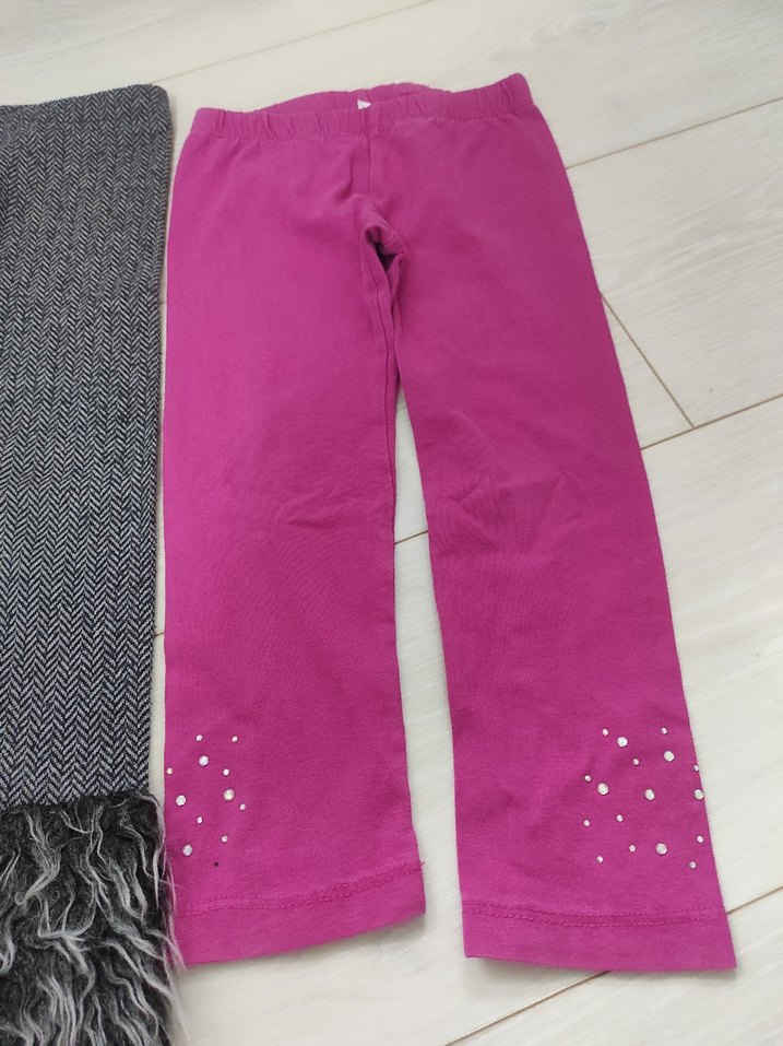 Kız Çocuk Gri Kürklü Tayt - Görsel 3