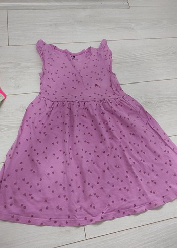 Kız Çocuk Renkli ve Mor Elbise Seti - Görsel 6