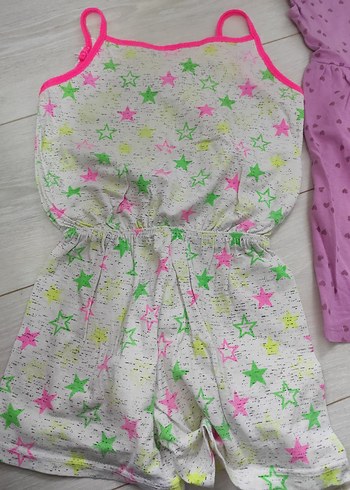 Kız Çocuk Renkli ve Mor Elbise Seti - Görsel 5