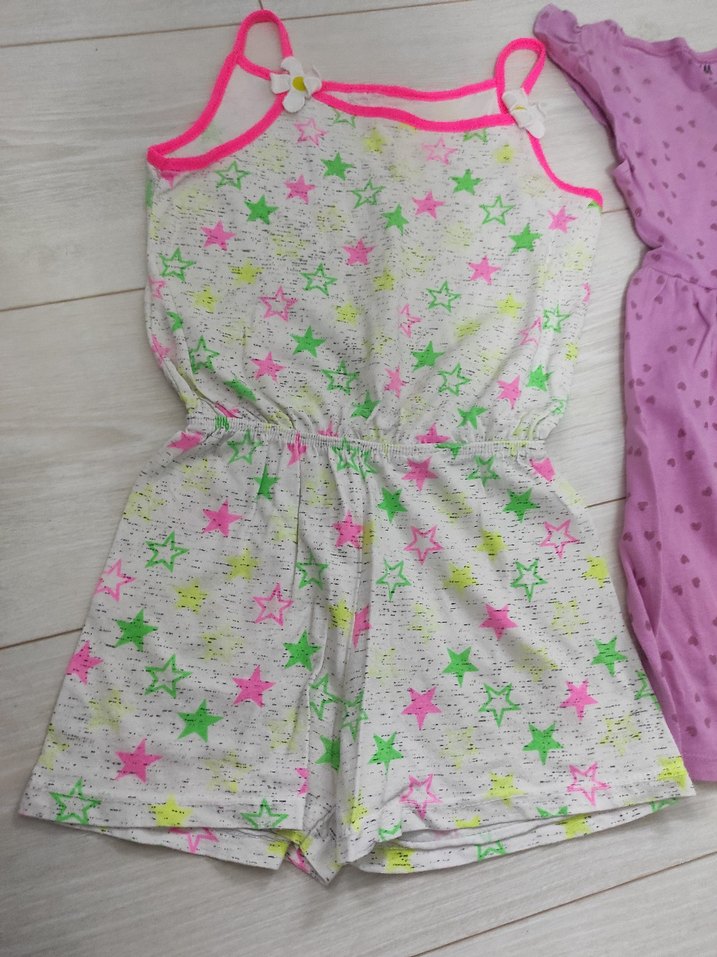 Kız Çocuk Renkli ve Mor Elbise Seti - Görsel 2