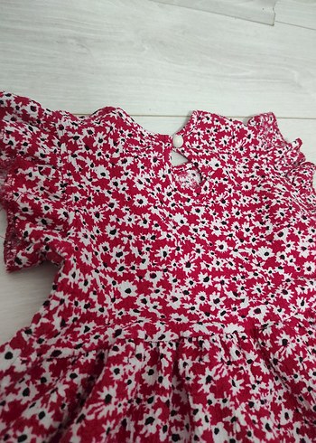 Kız Çocuk Çiçekli Elbise - Görsel 5