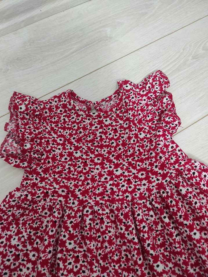 Kız Çocuk Çiçekli Elbise - Görsel 3