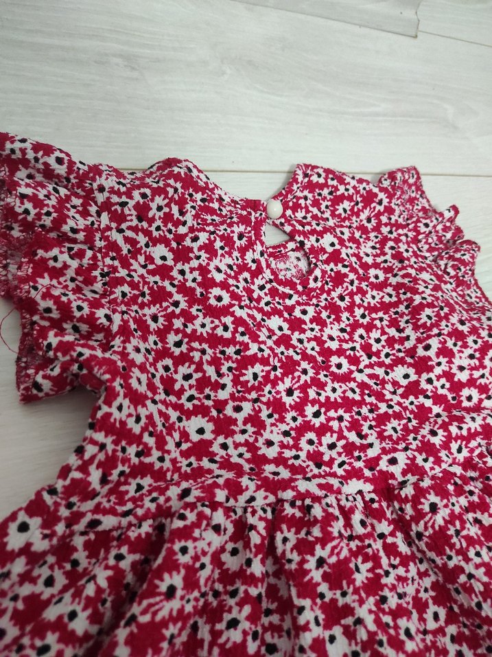 Kız Çocuk Çiçekli Elbise - Görsel 5