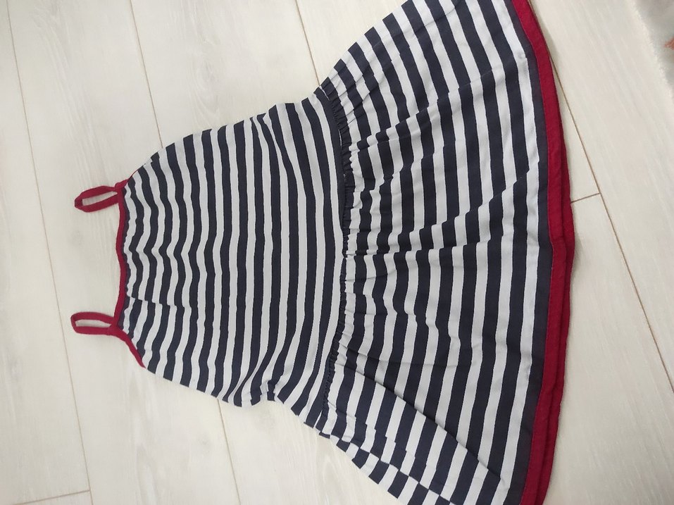 Çizgili Kız Çocuk Elbise - Görsel 4