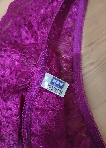 Mor Dantelli Mini Sütyen ve Külot Takımı - Görsel 9