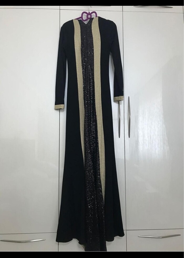 Gece elbisesi tesettür - Görsel 2