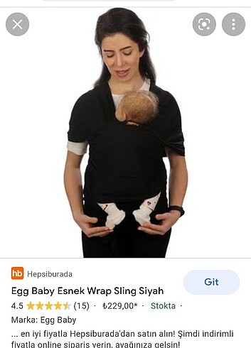 Siyah Wrap sling egg baby