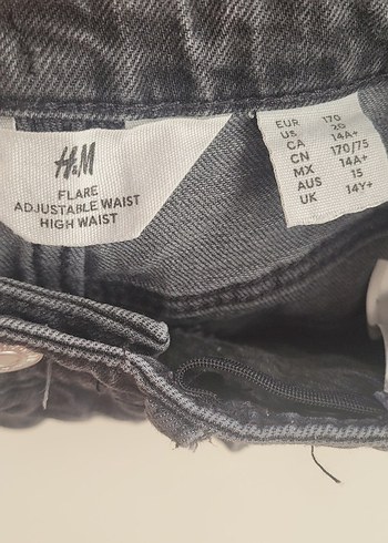 s Beden siyah Renk Gri Kız Çocuk Denim Pantolon