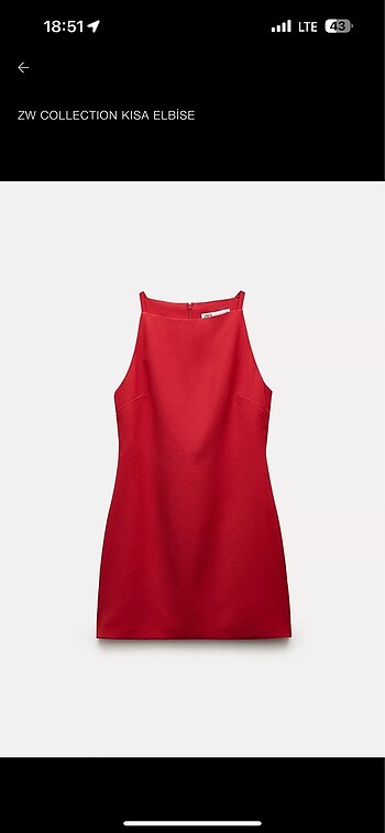 Zara halter yaka mini elbise