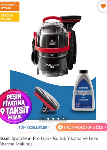 Bissell Spotclean Pro Halı-Koltuk Yıkama Makinesi