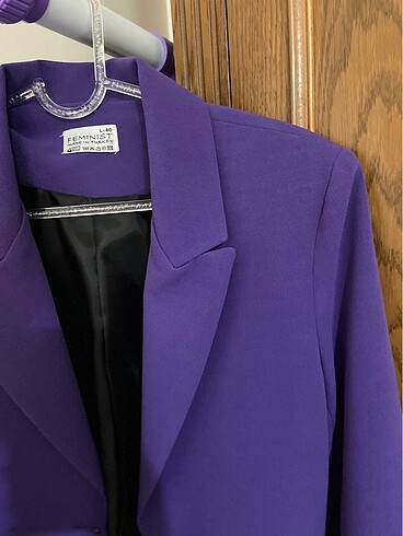 l Beden mor Renk Mor Blazer Ceket