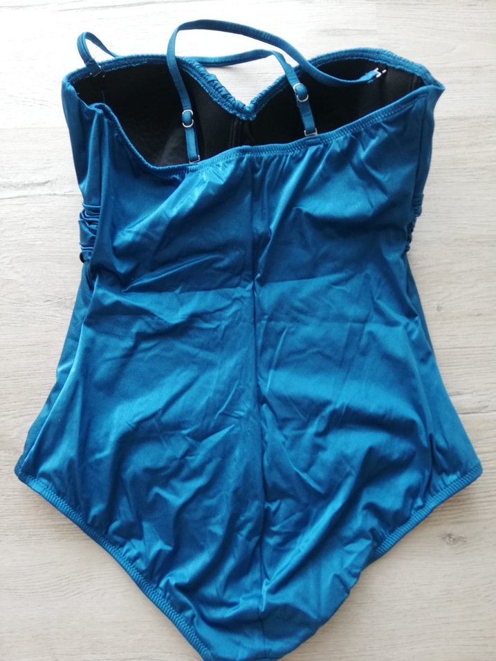 Kom Koyu Mavi Kemerli Kadın Mayo - Görsel 2