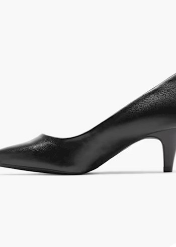 Siyah Deri Stiletto Ofis Ayakkabısı - Görsel 3