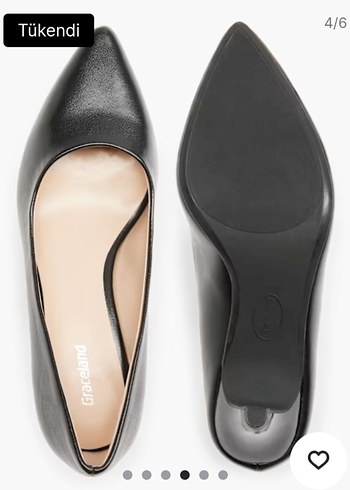 Siyah Deri Stiletto Ofis Ayakkabısı - Görsel 2