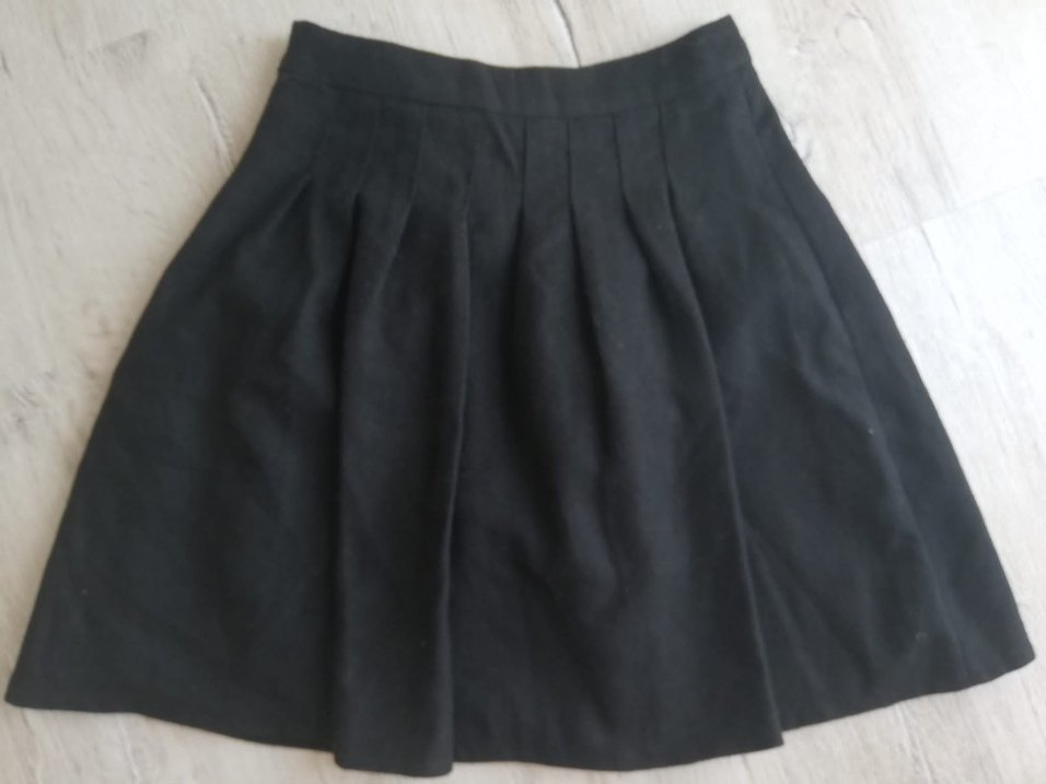 Koton Fiyonk Detaylı Kışlık Kaşe Siyah Mini Etek - Görsel 4