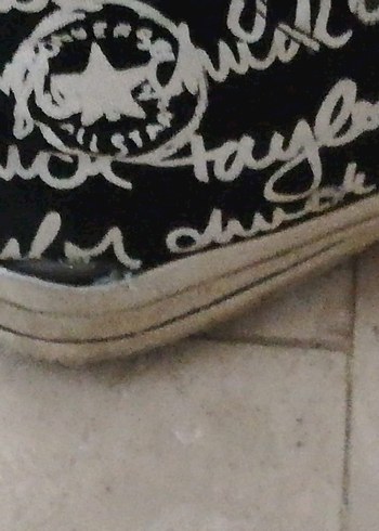 38 Beden siyah Renk Orjinal Converse Kadın Siyah Baskılı Spor Ayakkabı