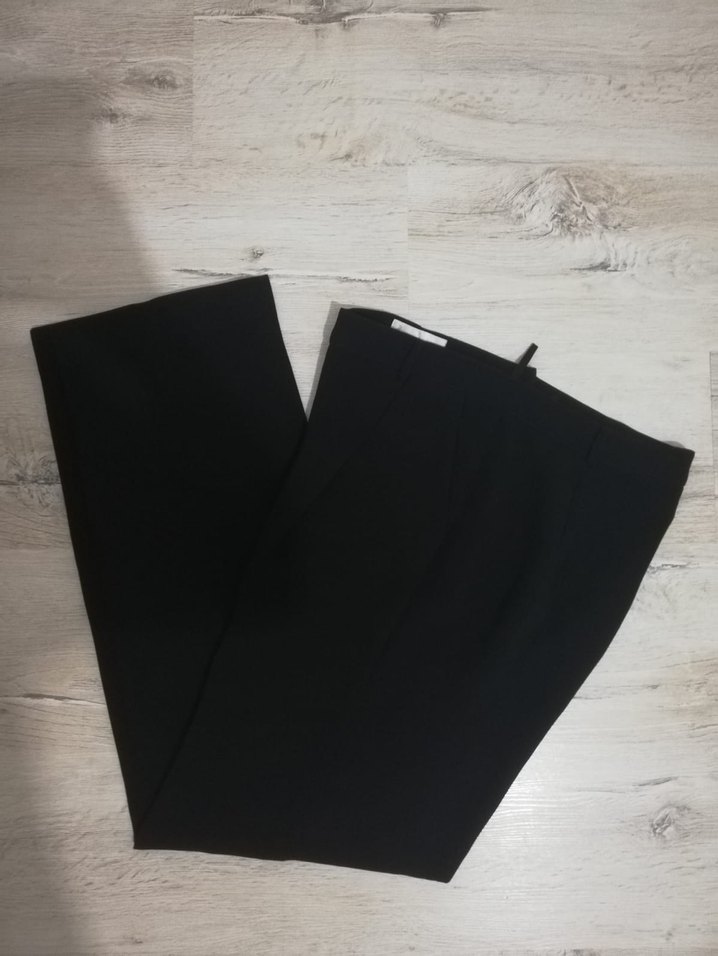 Siyah Düğmeli Kadın Blazer Ceket Pantalon Kadın Takım - Görsel 2