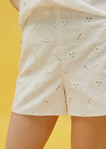 Fisto Beyaz Kadın Şort - Görsel 2