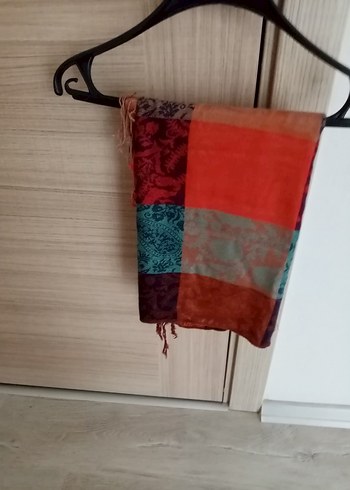 Bohem Renkli Dokuma Kadın Şal Atkı - Görsel 2