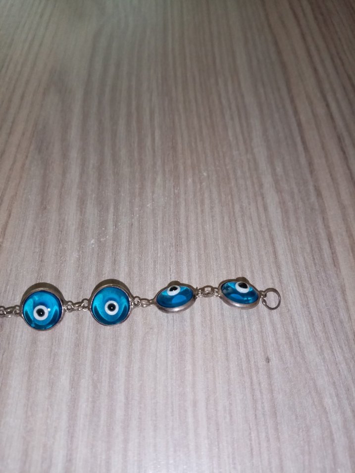 Gümüş Nazar Boncuklu  Kadın  Bileklik - Görsel 3