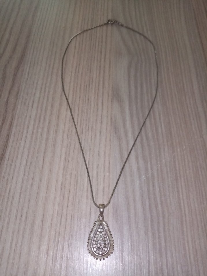 Gümüş Damla Model  Kolye Ucu - Görsel 3