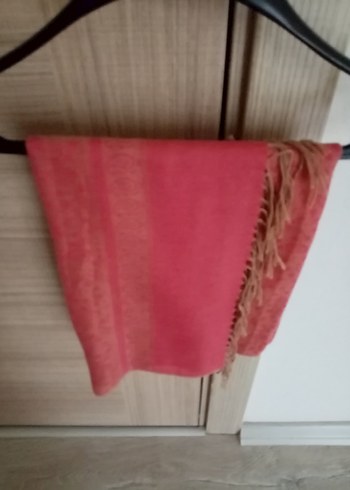 Püsküllü  Pembe Bohem Kadın Şal Atkı - Görsel 2