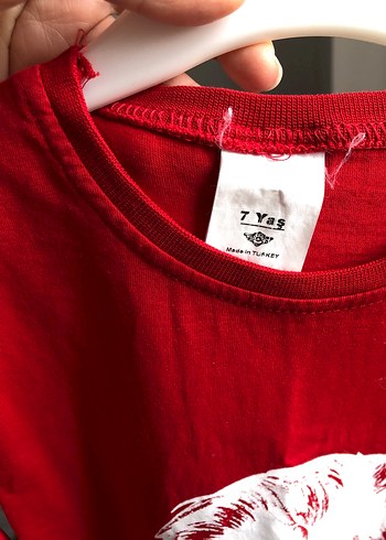 Kız Çocuk Kırmızı Uzun Kollu Atatürk Baskılı Tişört - Görsel 3