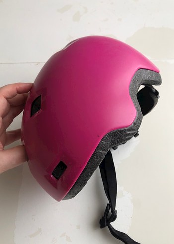 Pembe Biker Stil bisiklet paten kaskı - Görsel 3