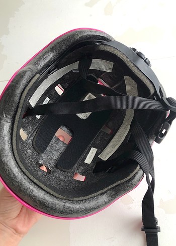 Pembe Biker Stil bisiklet paten kaskı - Görsel 4