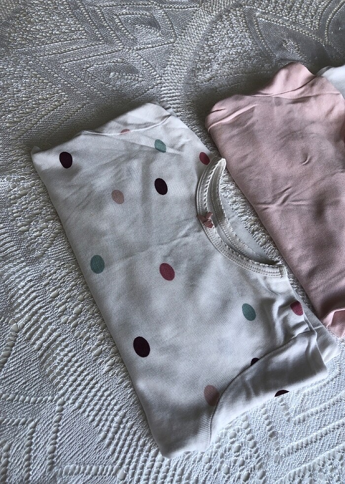 Kız çocuk zıbın H&M marka 3 adet - Görsel 2