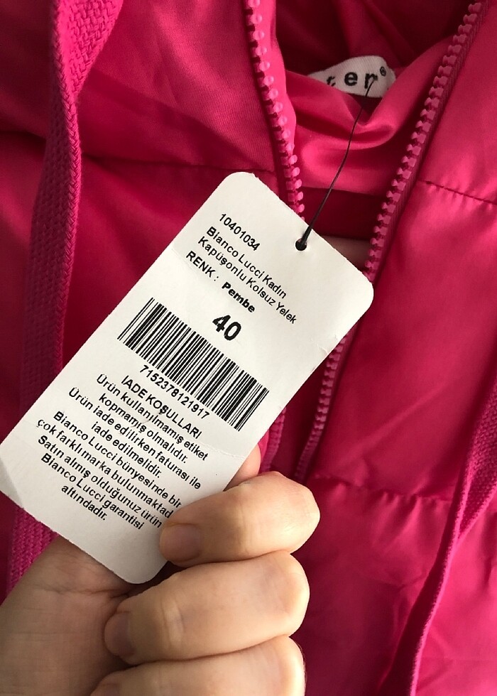 Kapüşonlu kolsuz yelek - Görsel 3