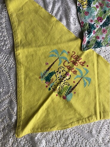 Kız çocuk yaka önü önlük eldiven - Görsel 4