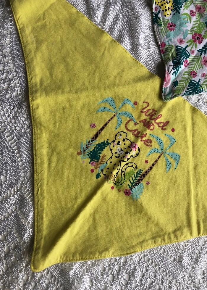 Kız çocuk yaka önü önlük eldiven - Görsel 4