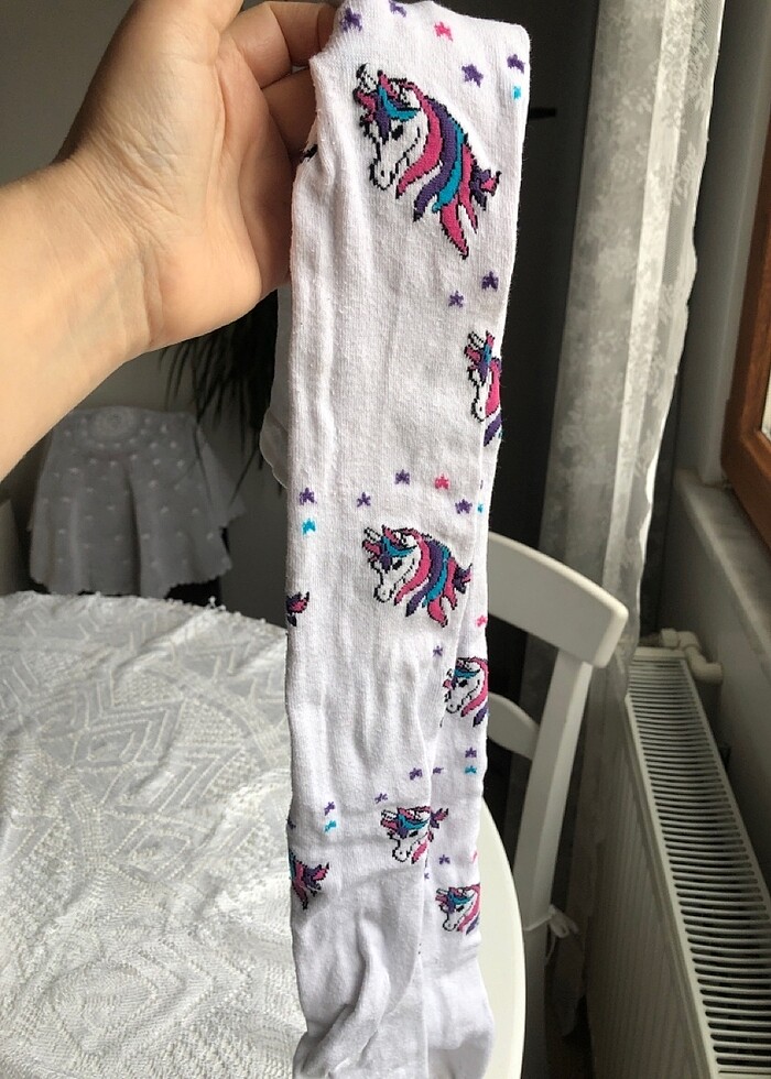 Unicorn lu kulotlu çorap - Görsel 2
