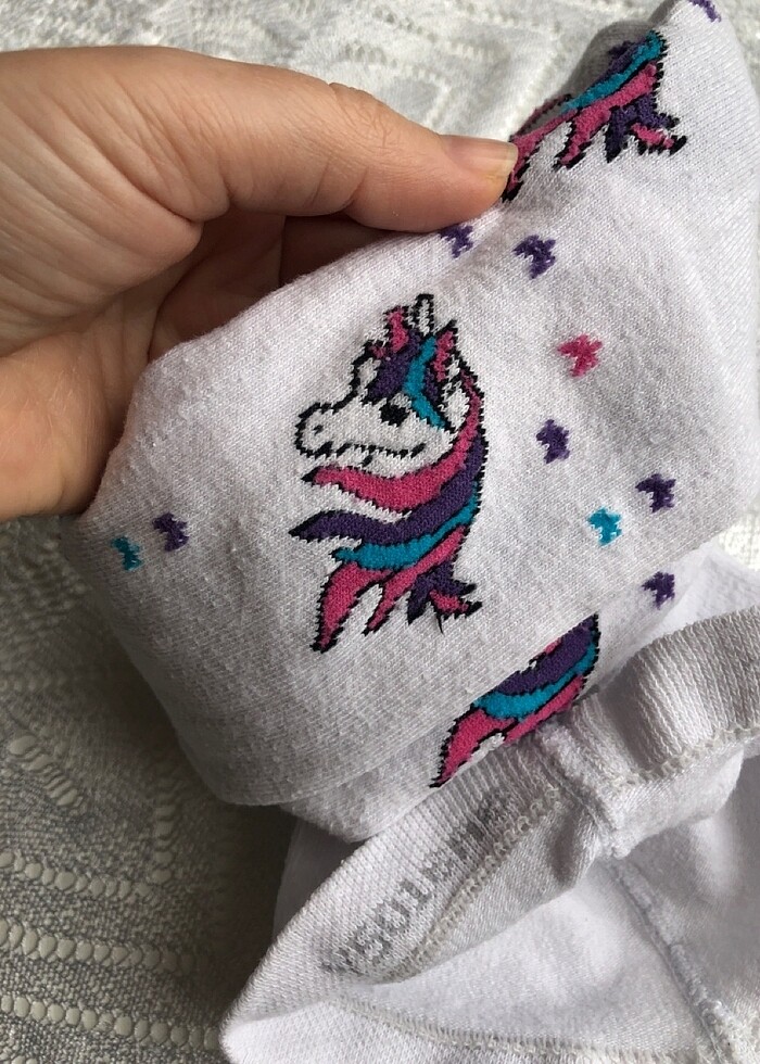 Unicorn lu kulotlu çorap - Görsel 5