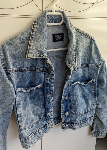 Diğer Düğmeli Mavi Denim Ceket