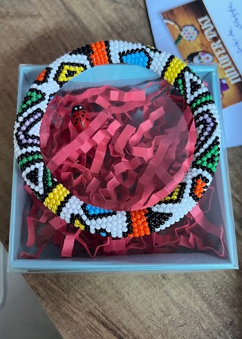 Beden Kum Boncuk Geometrik Desen Bileklik