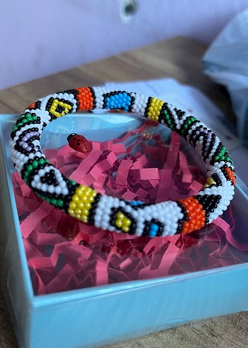 Beden çeşitli Renk Kum Boncuk Geometrik Desen Bileklik