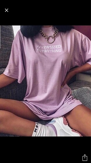 Oversize tişört elbise