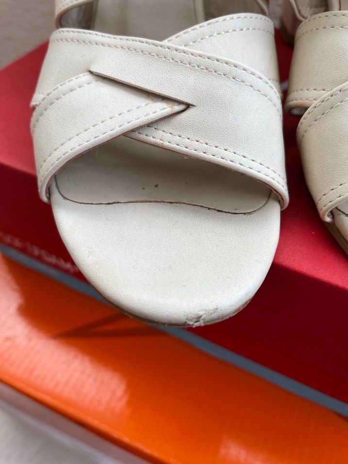 Beyaz Kadın Dolgu Topuklu Sandalet - Görsel 3