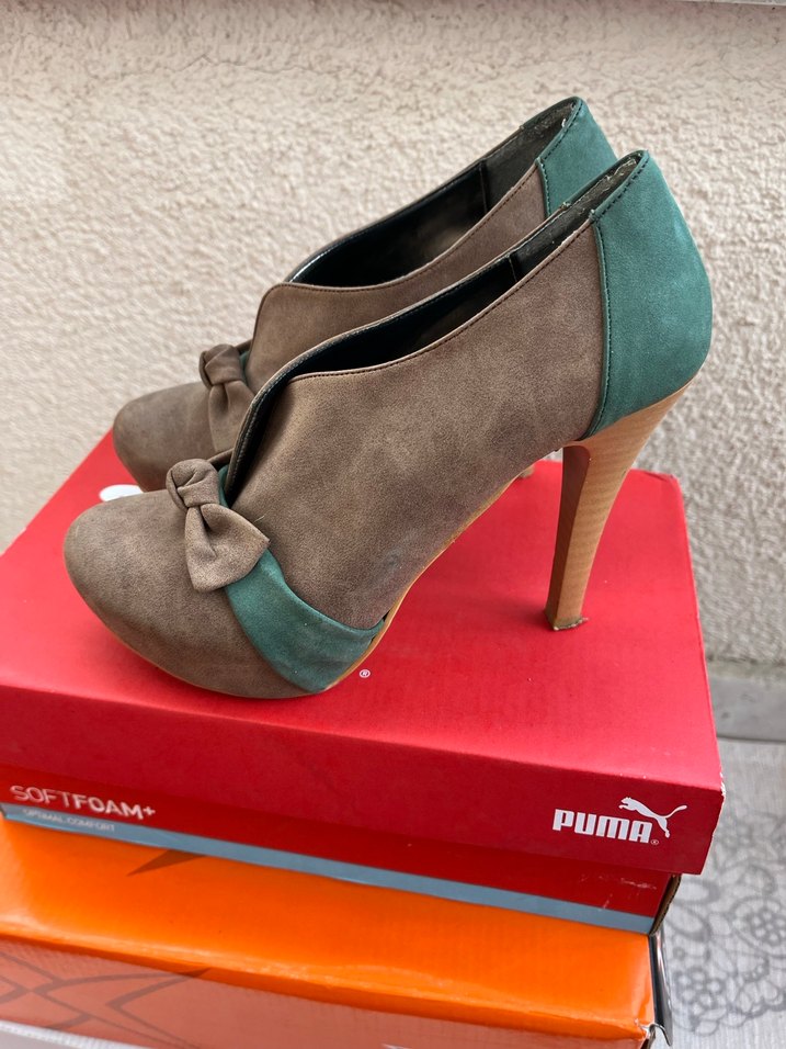 Kadın platform Topuklu Fiyonklu Ayakkabı - Görsel 2